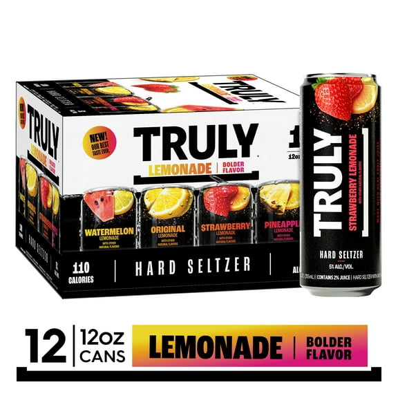 Truly Hard Seltzer Lemonade Variety Pack, 12 Pack, 12 fl. oz. Cans