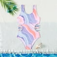 thumbnail image 5 of Grblisyd Girls Swimsuit Cut Out One Piece Bathing Suit Gradient Tie Dye Swimwear Size 10-12, 5 of 5