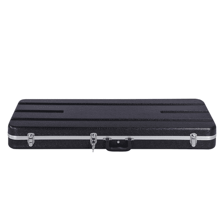 Poly Foam Padded Guitar Case - ABS Electric Guitar Case Molded Case for Telecaster, Stratocaster Style Hard-Shell Electric Guitar Case with Lockable Latch Black