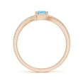 thumbnail image 2 of ANGARA Natural Trillion Aquamarine Pisces Bypass Ring with Diamonds in 14K Rose Gold for Women (Size-4mm) | March Birthstone, Birthday, Anniversary, Jewelry Gift for Women | Natural Aquamarine Ring, 2 of 12