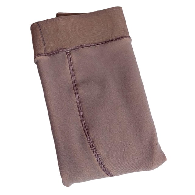 Medias con forro polar Minnieouse para mujer Leggings de talla grande Pantalones térmicos Gris sin costuras