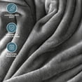 thumbnail image 4 of Bare Home Microplush Fleece Blanket - 300 GSM - Fuzzy Microfleece - Soft & Plush - Throw XL, Gray, 4 of 8