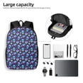 thumbnail image 4 of Uemuo Skull flower funny Printed Durable 17-inch Student Backpack - Lightweight, Waterproof, Adjustable Straps, Ideal for School, Work, Travel, 4 of 5