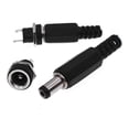 thumbnail image 3 of 15 Sets DC Power Connectors 5.5mm Plugs Male and Female Jack Sockets Screw Nuts Panel Mount Adapters, 3 of 5