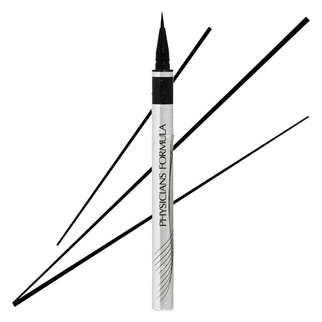 Physicians Formula Eye Booster Super Slim Eyeliner Liquide Résistant à L\'eau Précision avec un Complexe Rehausseur de Cils Fini Naturel Peau Sensible Approuvé Sans Cruauté Vegan Ultra Noir