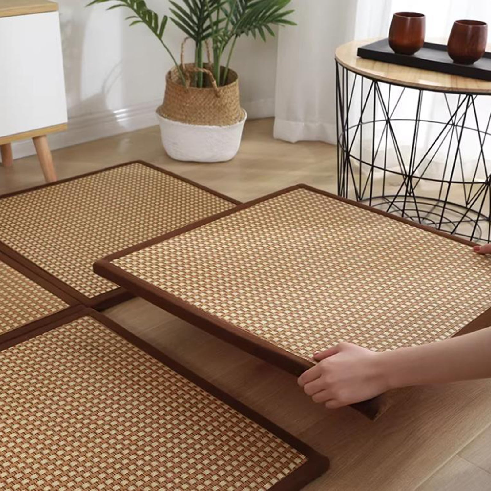 Traditional Japanese tatami mat, non-slip carpet underlay, crawling mat, play mat for living room, playroom, bedroom