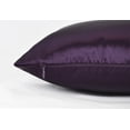 thumbnail image 2 of Aiking Home 2 of Colorful Shiny Satin Euro Shams / Pillow Covers 24 by 24 - Eggplant, 2 of 2