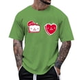 thumbnail image 1 of YDLCAFD Men's Print Theme T Shirt Printed Solid Color Short Sleeve Top, 1 of 4