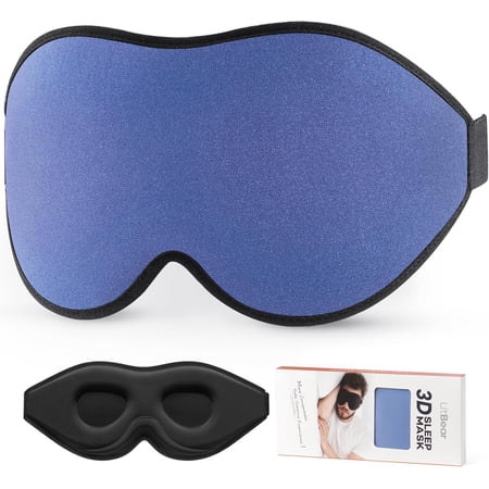 Sleep Masks Light Blocking Eye Mask Sleeping for Women Men Side Sleeper Soft 3D Comfortable Sleeping Mask with Adjustable Elastic Strap for Travel