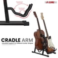 thumbnail image 5 of 5 Core Double Guitar Stand A-Frame with Foam Arms & Non-Slip Rubber – Fits Acoustic, Electric, Bass, Ukulele, Banjo – Yellow, 5 of 10
