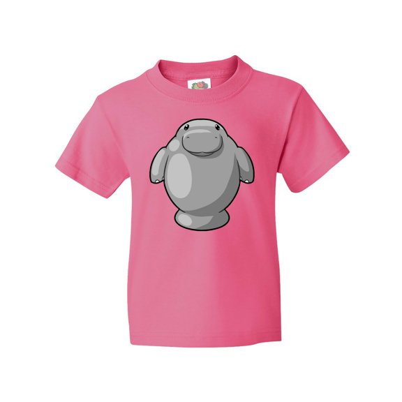 Inktastic Cute Kawaii Manatee Youth T-Shirt