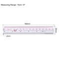 thumbnail image 2 of Unique Bargains Straight Ruler 15cm 6 Inch Metric Double Scale Plastic Measuring Tool Clear 2Pcs, 2 of 3