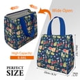 thumbnail image 3 of Pioneer Flower Floral Print Pattern Insulated Lunch Bag for Women & Adults,Large Portable Soft Cooler Lunch Bag,Thermal Food Storage Tote with Pearl Cotton,8.66L,8.75x5.75x9.5 Inch, 3 of 6