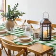 thumbnail image 6 of Green Plaid Round 15 Inch Placemats Set of 8, Spring Summer Farmhouse Buffalo Checkered HeatResistant Non Slip Place Mats for Dining Table, Wipeable Braided Kitchen Table Mats for Housewarming, 6 of 9