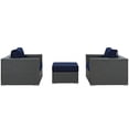 thumbnail image 4 of Modway Sojourn 3 Piece Outdoor Patio Sunbrella Sectional Set, Multiple Colors, 4 of 6