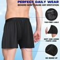 thumbnail image 6 of IGOLUMON Mens Underwear Boxer Shorts 5 Pack Bamboo Rayon Boxers for Men Classic Relaxed Fit Boxer Shorts with Button Fly, 6 of 8