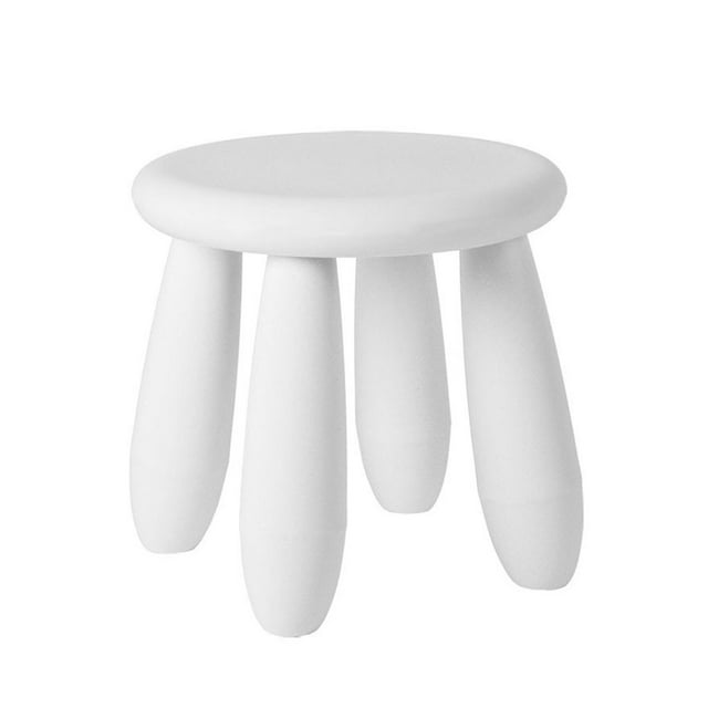 Inteprter Taburete de plástico para niños, zapatos para adultos, cambio de asiento interior, banco de suelo grueso para jardín de infancia, Conjuntos de muebles de dormitorio Blanco