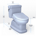 thumbnail image 2 of TOTO® WASHLET®+ Eco Guinevere® Elongated 1.28 GPF Universal Height Toilet, S7A Classic Bidet Seat with AutoFlush and Auto Open/Close, Cotton White - MW9744734CEFGA#01, 2 of 5