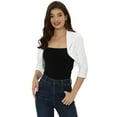 thumbnail image 1 of Bolero Shrugs para Mujer Collared Shrugs para Vestido blanco XL, 1 of 6