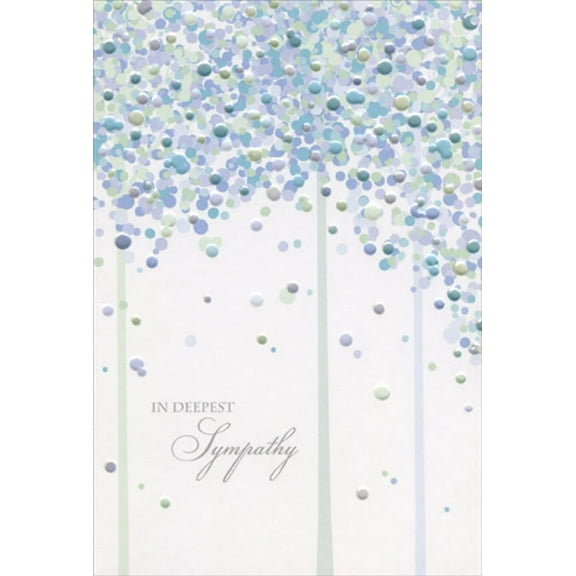 Pictura Blue, Green and Purple Dotted Trees Sympathy Card
