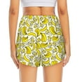 thumbnail image 2 of Lsque Banana Printed Women's Running Shorts with Liner Pockets,Elastic Quick Dry Workout Athletic Gym Yoga Shorts,Womens High Waist Shorts-Large, 2 of 9