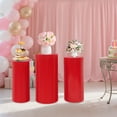thumbnail image 4 of 3Pcs Cylinder Pedestal Stands, Metal Display Pedestal Stands for Wedding Party, 4 of 15