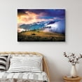 thumbnail image 2 of IDEA4WALL Canvas Wall Art Orange, Purple Sunset Over Blue Skyline, Foggy Mountain and Valley Landscape Wilderness Photography Realism Traditional Scenic for Living Room, Bedroom, Office - 24"x36", 2 of 4