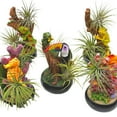 thumbnail image 4 of Resin Tropical Animals Air Plant Sculpture Tillandsia Planted in Hand Made Art Assorted Set of 5, 4 of 9