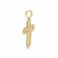 thumbnail image 2 of Dije Cruz Cristo Contorno Oro Sólido Bebé Bautizo, 2 of 3