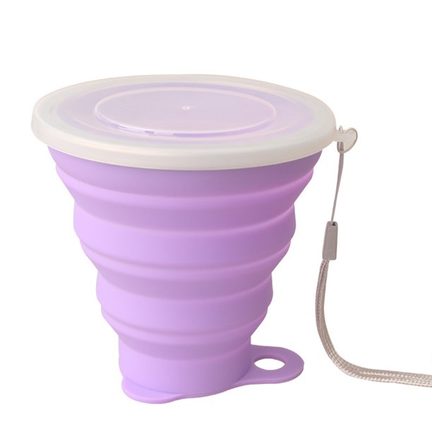 Kearding Taza de viaje con amplia gama de usos, ligera y cómoda, para acampar al aire libre, senderismo y oficina Almacenamiento y organización del hogar Púrpura