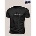 thumbnail image 1 of Camiseta de algodón de 220 g para hombre, estilo moderno y cómodo, para verano, 100 % algodón., 1 of 6