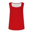 thumbnail image 4 of Lenpel Summer Tank Tops for Women Trendy Casual Square Neck Sleeveless T Shirts Loose Tunic Tee Blouses, 4 of 7
