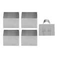 thumbnail image 2 of Stainless Steel Mousse Crumpet Rings Weldless High Temperature Resistance Making Muffin Tart Ring Mold Set Rectangle, 2 of 6