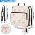 thumbnail image 3 of ALAZA Zipper Binder Bows Checkered 1.5 inch 3 Ring 500 Sheet Capacity File Folder School Organizer, 3 of 8