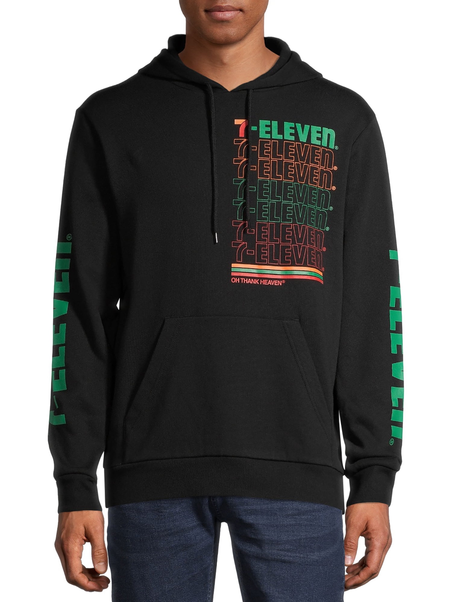 Mens 7 Eleven Long Sleeve Hooded Sweatshirt