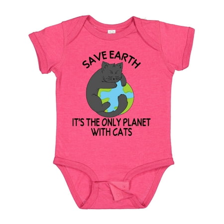 

Inktastic Save Earth It s the Only Planet with Cats with Black Cat Gift Baby Boy or Baby Girl Bodysuit