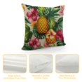 thumbnail image 4 of JEUXUS  Pineapples Decorative Throw Pillow Cover Case Outdoor Pillow Cases Square Standard Cushion Covers for Sofa Couch Bed Green Yellow Pink, 4 of 5