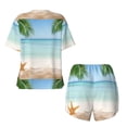 thumbnail image 5 of Picia Starfish in Beach Pajamas Sets for Women Soft Short-Sleeved Pjs with Lounge Shorts Two Piece Sleepwear-Medium, 5 of 9