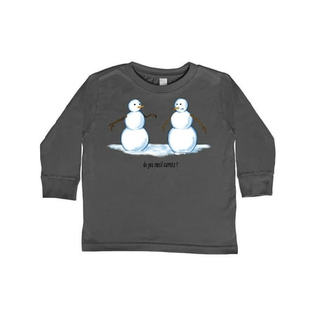 

Inktastic Do you Smell Carrots Snowmen Gift Toddler Boy or Toddler Girl Long Sleeve T-Shirt