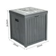 thumbnail image 3 of Ktaxon 51gal 195L Garden Plastic Storage Deck Box Chest Tools Grey, 3 of 6