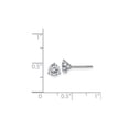 thumbnail image 3 of Synthetic Moissanite Martini Round Solitaire Earrings 0.88 Carat (Ctw) (1.00 Ct. Diamond Look) 5.0mm in 14K White Gold, 3 of 5