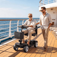 thumbnail image 6 of Flycity 24V 4 Wheel Mobility Scooter for Seniors, Foldable 30 Miles Long Range Electric Scooter with LED Lights and Basket, 20Ah Electric Powered Wheelchair Device for Adults, Black, 6 of 9