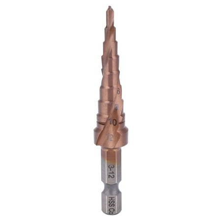 

2024 Step Drill Bit Multifunctional Cobalt Coating High Speed Steel Hex Shank Hole Opening Tool3-12