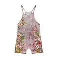 thumbnail image 4 of Nrmvnmi Girls Summer Sleeveless Casual Romper Spaghetti Strap Shorts Jumpsuit With Pockets, 4 of 6
