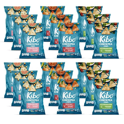 Kibo Chickpea Chips High Protein/Fiber, PlantBased, Cert. Gluten Free, NonGMO, Vegan, Kosher