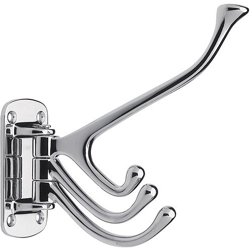 Brainerd Hinged TriHook, Polished Chrome