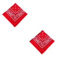 thumbnail image 3 of Naiovety Unisex Poliéster Turbante Bandana Chic Bufanda Cuadrada Paisley Estampado Diadema Senderismo Moderno Pañuelo Regalos Rojo Rojo 2piezas Naiovety CBP263467, 3 of 5