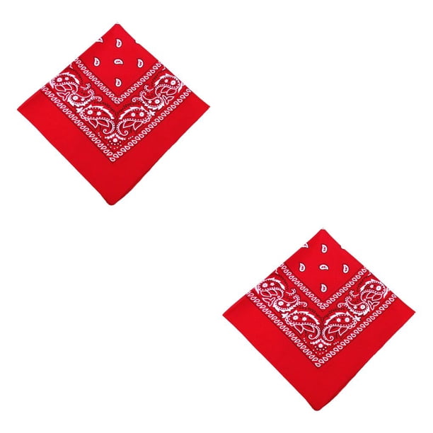 Advancent Unisex Poliéster Turbante Bandana Chic Bufanda Cuadrada Paisley Estampado Diadema Senderismo Moderno Pañuelo Regalos Rojo Rojo 2piezas Advancent CBP263467