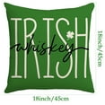 thumbnail image 3 of KOYPTL St.Patrick's Day Decorations Pillow Covers 18 x 18 Inch Green Shamrock Heart Lucky Charm Buffalo Plaid Pillow Cases for Home Sofa Couch Cushion Decor(1PC), 3 of 4