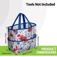 thumbnail image 3 of Garden Tool Bag,Pioneer Flower Floral Print Pattern Garden Tool Organizer,Garden Gifts,Waterproof Multi-Pocket Garden Tool Storage 11.8x5.5x11.4 Inch(Tools NOT Included), 3 of 6